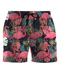 Gearhumans 3D Flamingo Hawaii Custom Beach Shorts Swim Trunks GS1705211 Men Shorts Men Shorts S 