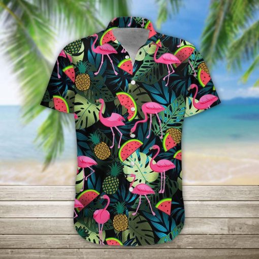 Gearhumans 3D Flamingo Hawaii Shirt ZG-HW18072001-AL Short Sleeve Shirt