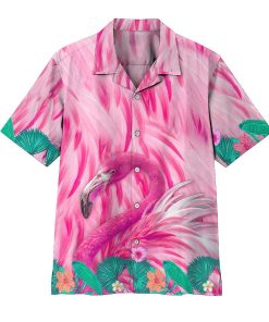 Gearhumans 3D Flamingo Hawaii Shirt ZZ13043 Hawai Shirt Short Sleeve Shirt S 