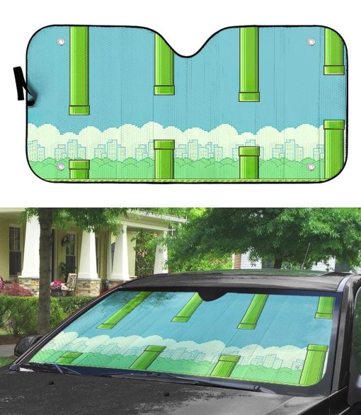 Gearhumans 3D Flappy Bird Daytime Auto Sunshade ZK0605215 Auto Sunshade