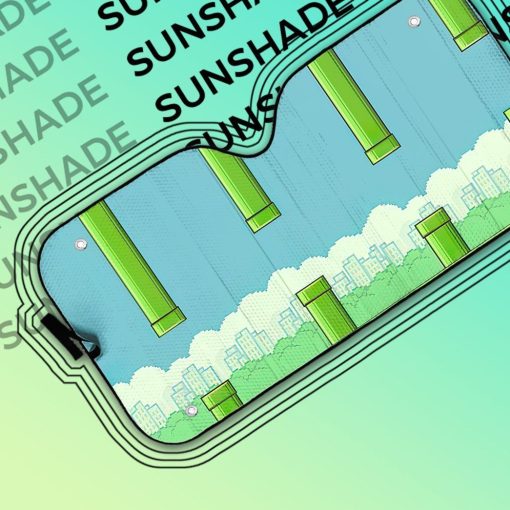Gearhumans 3D Flappy Bird Daytime Auto Sunshade ZK0605215 Auto Sunshade