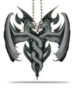 Gearhumans 3D Flying Grey Dragon Car Hanging GJ25052105 Car Hanging Car Hanging/1 Pack 