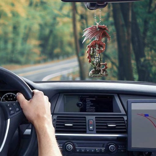 Gearhumans 3D Flying Red Dragon Car Hanging GJ25052103 Car Hanging