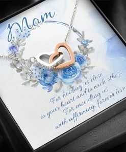 Gearhumans 3D For Mom Happy Mothers Day Gift Interlocking Hearts Necklace GS23042116 ShineOn Fulfillment Standard Box 