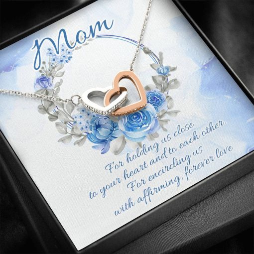 Gearhumans 3D For Mom Happy Mothers Day Gift Interlocking Hearts Necklace GS23042116 ShineOn Fulfillment Standard Box