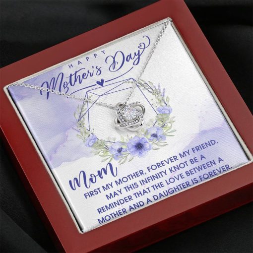 Gearhumans 3D For Mom Happy Mothers Day Love Knot Necklace GS2604215 ShineOn Fulfillment