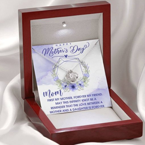 Gearhumans 3D For Mom Happy Mothers Day Love Knot Necklace GS2604215 ShineOn Fulfillment