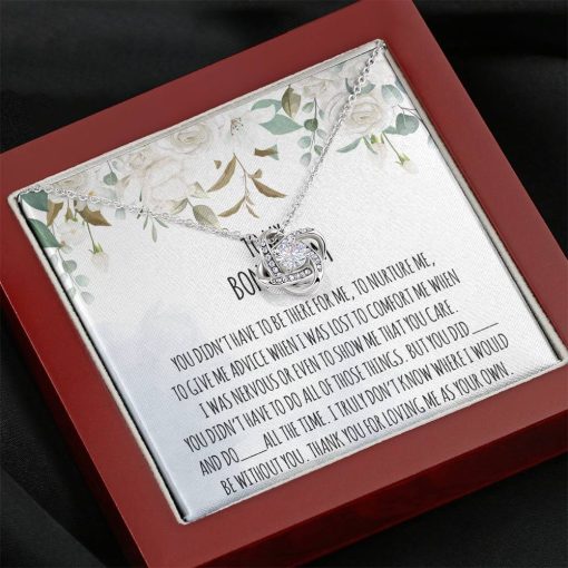 Gearhumans 3D For My Bonus Mom Happy Mothers Day Love Knot Necklace GO26042125 ShineOn Fulfillment