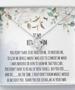 Gearhumans 3D For My Bonus Mom Happy Mothers Day Love Knot Necklace GO26042125 ShineOn Fulfillment Standard Box 