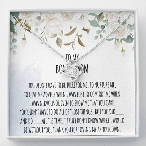 Gearhumans 3D For My Bonus Mom Happy Mothers Day Love Knot Necklace GO26042125 ShineOn Fulfillment Standard Box