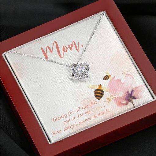 Gearhumans 3D For My Mom Happy Mothers Day Love Knot Necklace GS2204215 ShineOn Fulfillment