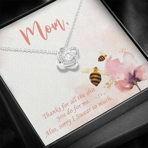 Gearhumans 3D For My Mom Happy Mothers Day Love Knot Necklace GS2204215 ShineOn Fulfillment