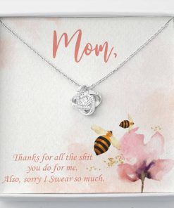 Gearhumans 3D For My Mom Happy Mothers Day Love Knot Necklace GS2204215 ShineOn Fulfillment Standard Box 