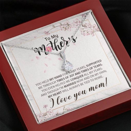 Gearhumans 3D For My Mother Happy Mothers Day Alluring Beauty Necklace GS2604214 ShineOn Fulfillment Mahogany Style Luxury Box