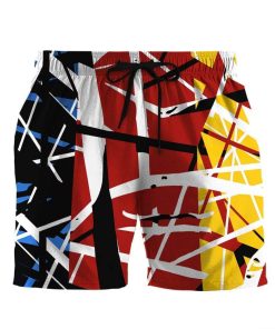 Gearhumans 3D Frankenstrat RGB Mix Custom Beach Shorts Swim Trunks GN06086 Men Shorts Men Shorts S