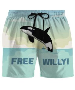Gearhumans 3D Free Willy Custom Beach Shorts GS25061 Men Shorts Men Shorts S 