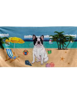 Gearhumans 3D French Bulldog Custom Beach Towel GW1205217 Towel Towel 60''x30'' 
