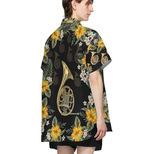 Gearhumans 3D French Horn Hawaii Shirt 3 Gearhumans 3D French Horn Hawaii Shirt GS1805216 Hawai Shirt