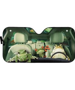 gearhumans 3D Frogs Custom Car Auto Sunshade GL100828 Auto Sunshade 57''x27.5'' 