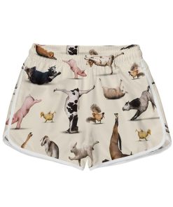 Gearhumans 3D Funny Farm Animal Yoga Custom Women Beach Shorts Swim Trunk GS14052130 Women Shorts Women Shorts S 