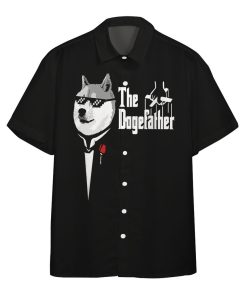 Gearhumans 3D Funny The Dogefather Custom Hawaii Shirt GO19052115 Hawai Shirt Short Sleeve Shirt S 