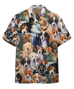Gearhumans 3D Garden Puppies Custom Short Sleeve Shirt GS05052119 Hawai Shirt Short Sleeve Shirt S 
