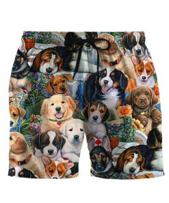Gearhumans 3D Garden Puppies Custom Shorts GS0605218 Men Shorts Men Shorts S 