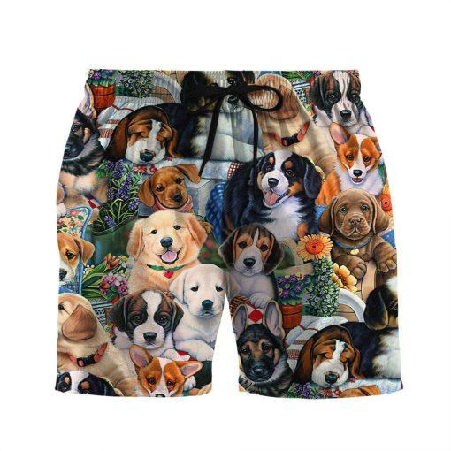 Gearhumans 3D Garden Puppies Custom Shorts GS0605218 Men Shorts Men Shorts S