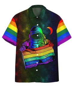 Gearhumans 3D Gay Pride Astronaut Custom Hawaii Shirt GS24052116 Hawai Shirt Short Sleeve Shirt S 