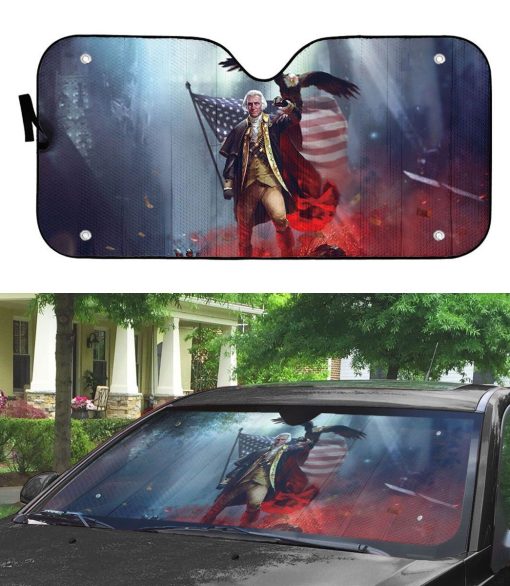 Gearhumans 3D George WARshington Custom Sunshade GO29062111 Auto Sunshade