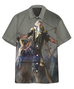 Gearhumans 3D George Washington Zombie Hunter Custom Short Sleeve Shirt GW3006218 Hawai Shirt Hawai Shirt S 