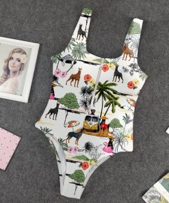 Gearhumans 3D German Pinscher Dog Custom One Piece Swimsuit GW18052111 One-piece Swimsuit One-piece Swimsuit S