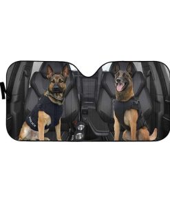 gearhumans 3D German Shepherd K-9 Custom Car Auto Sunshade GW02065 Auto Sunshade 57''x27.5'' 
