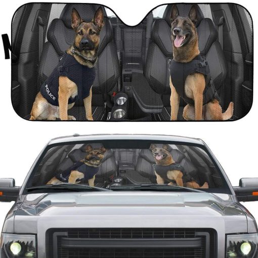 gearhumans 3D German Shepherd K-9 Custom Car Auto Sunshade GW02065 Auto Sunshade