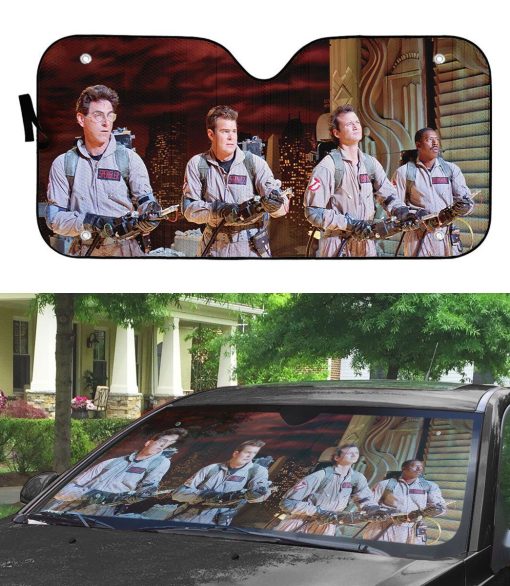 Gearhumans 3D Ghostbusters Custom Auto Car Sunshade GO04052121 Auto Sunshade
