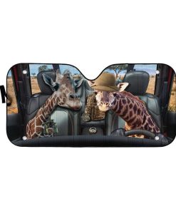 gearhumans 3D Giraffe Custom Car Auto Sunshade GS06073 Auto Sunshade 57''x27.5'' 