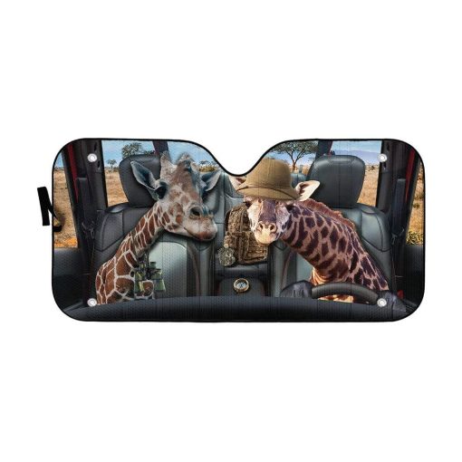 gearhumans 3D Giraffe Custom Car Auto Sunshade GS06073 Auto Sunshade 57''x27.5''