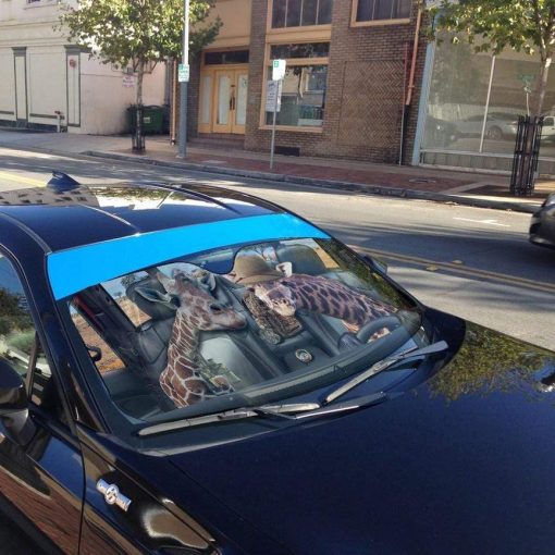 gearhumans 3D Giraffe Custom Car Auto Sunshade GS06073 Auto Sunshade