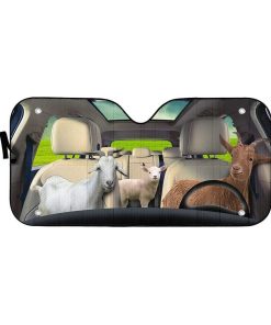 gearhumans 3D Goat Custom Car Auto Sunshade GL03083 Auto Sunshade 57''x27.5'' 
