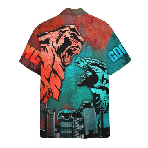 Gearhumans 3D Godzilla vs Kong Hawaii Shirt ZZ01045 Hawai Shirt