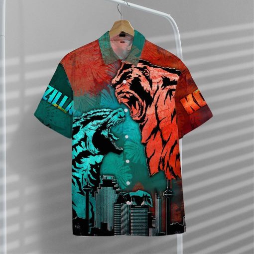 Gearhumans 3D Godzilla vs Kong Hawaii Shirt ZZ01045 Hawai Shirt
