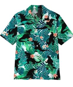Gearhumans 3D Godzillla Hawaii Shirt ZZ06045 Hawai Shirt Short Sleeve Shirt S 
