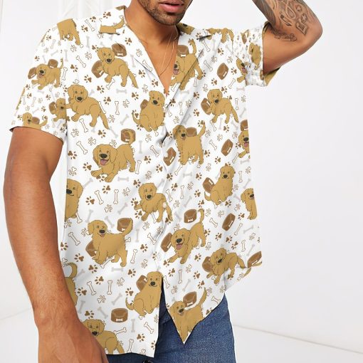 Gearhumans 3D Golden Retriever Custom Hawaii Shirt GO04052131 Hawai Shirt