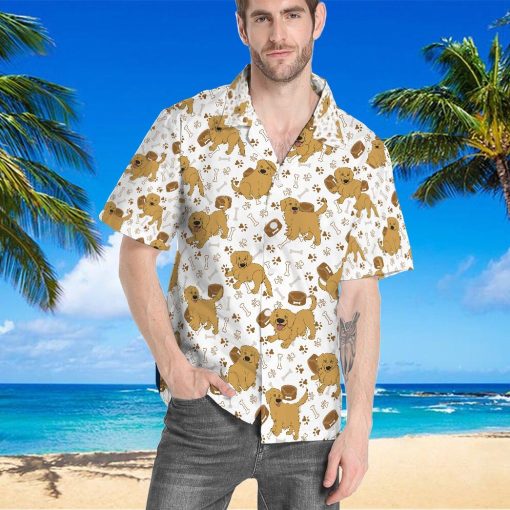 Gearhumans 3D Golden Retriever Custom Hawaii Shirt GO04052131 Hawai Shirt