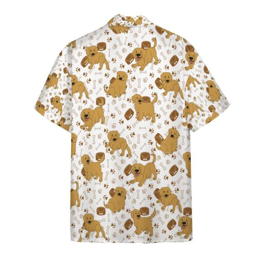 Gearhumans 3D Golden Retriever Custom Hawaii Shirt GO04052131 Hawai Shirt