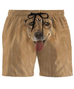 Gearhumans 3D Golden Retriever Face Beach Shorts Swim Trunks GV08061 Men Shorts Men Shorts S 