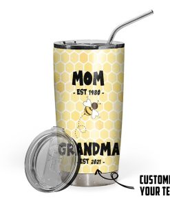Gearhumans 3D Grandma To Bee Mother Day Custom Text Tumbler GS07041 Tumbler Long 20oz
