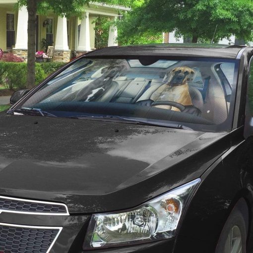 gearhumans 3D Great Dane Custom Sunshade GS19068 Auto Sunshade