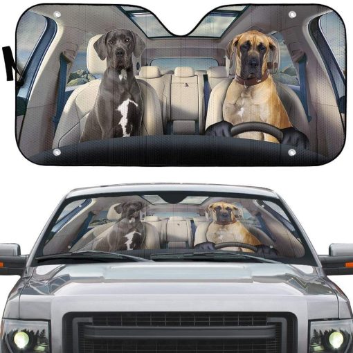 gearhumans 3D Great Dane Custom Sunshade GS19068 Auto Sunshade