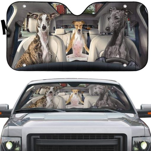 gearhumans 3D Greyhounds Custom Car Auto Sunshade GS30074 Auto Sunshade